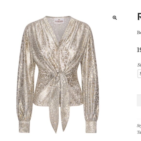 Gorgeous - NWT - Karmamia Rio Blouse in Gold - Picture 1 of 2